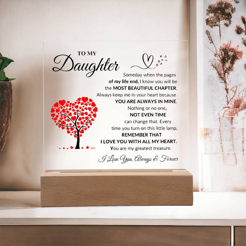 To My Daughter | Square Acrylic Plaque