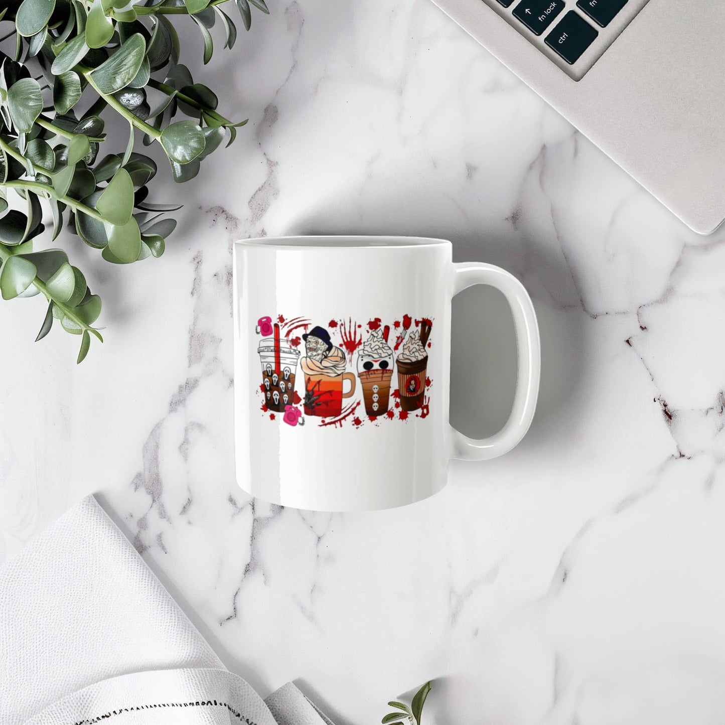 Spooky Sips | White Ceramic Mug