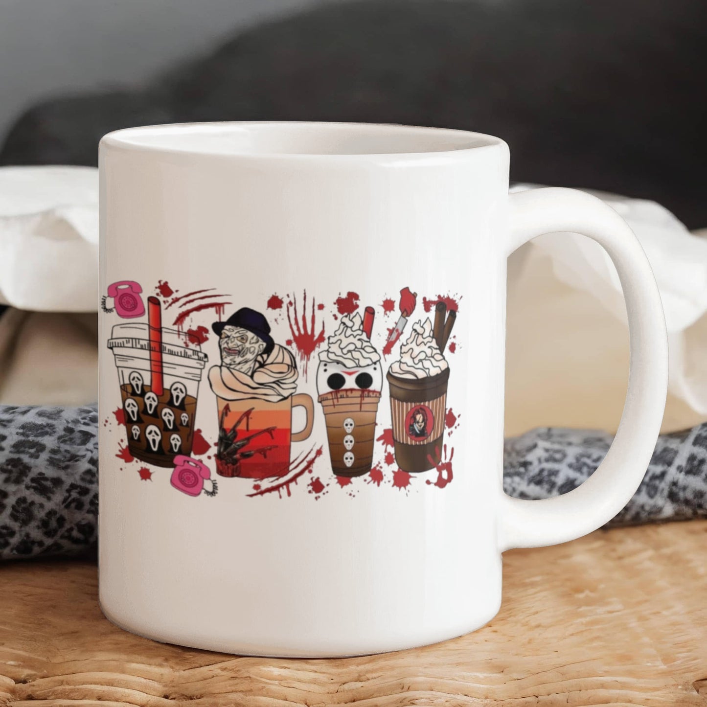 Spooky Sips | White Ceramic Mug