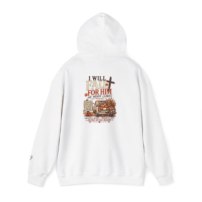Fall For Him Autumn Pumpkin Unisex Hooded Sweatshirt