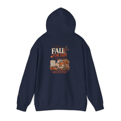 Fall For Him Autumn Pumpkin Unisex Hooded Sweatshirt