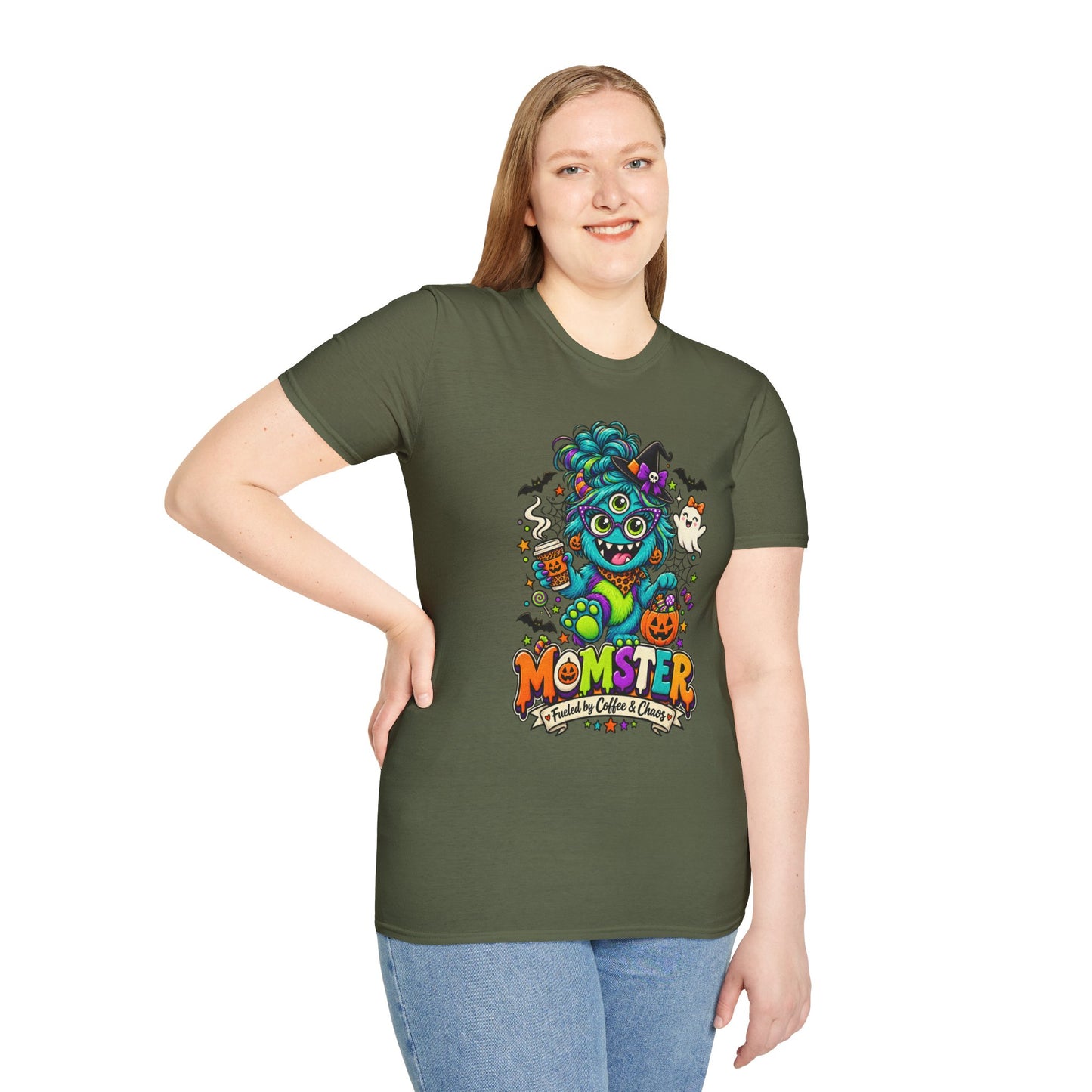 Monster Mom Halloween T-Shirt — Cute Three-Eyed Momster Graphic Tee
