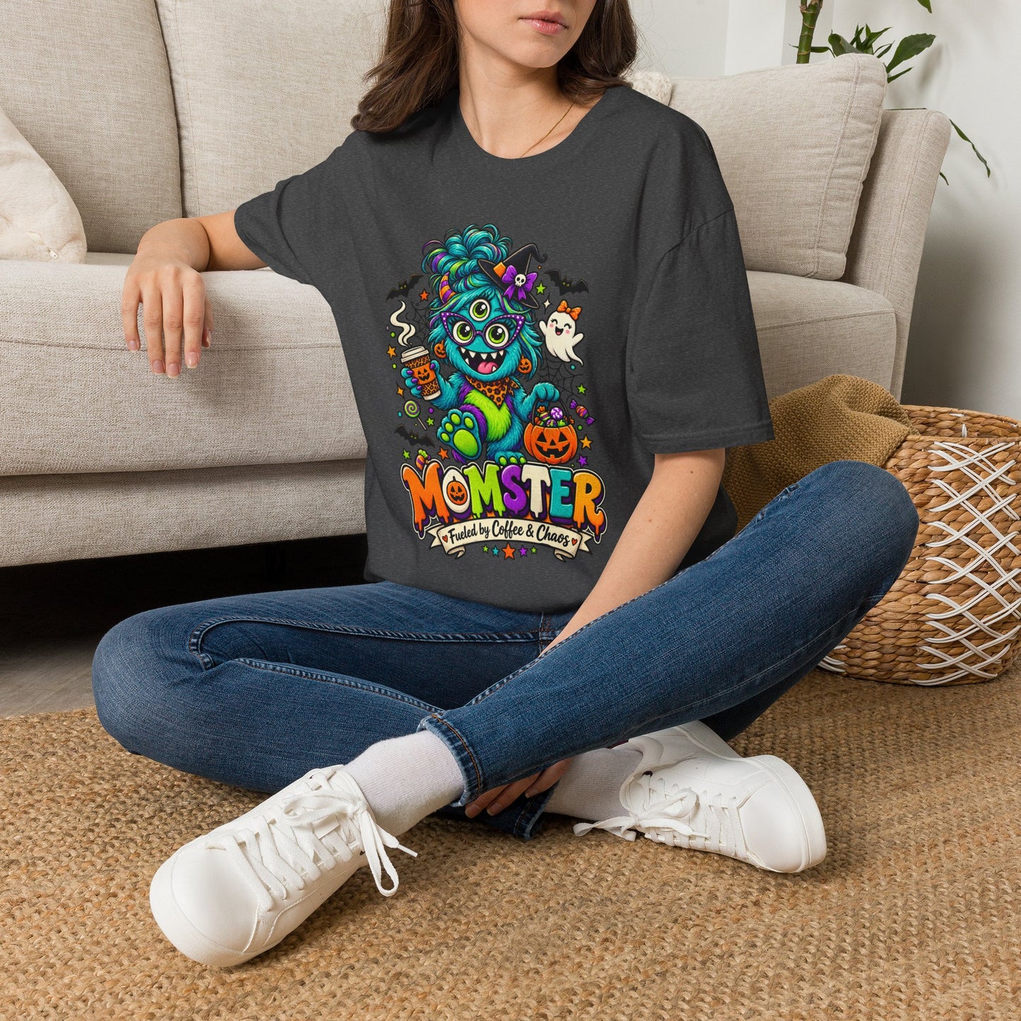 Monster Mom Halloween T-Shirt — Cute Three-Eyed Momster Graphic Tee