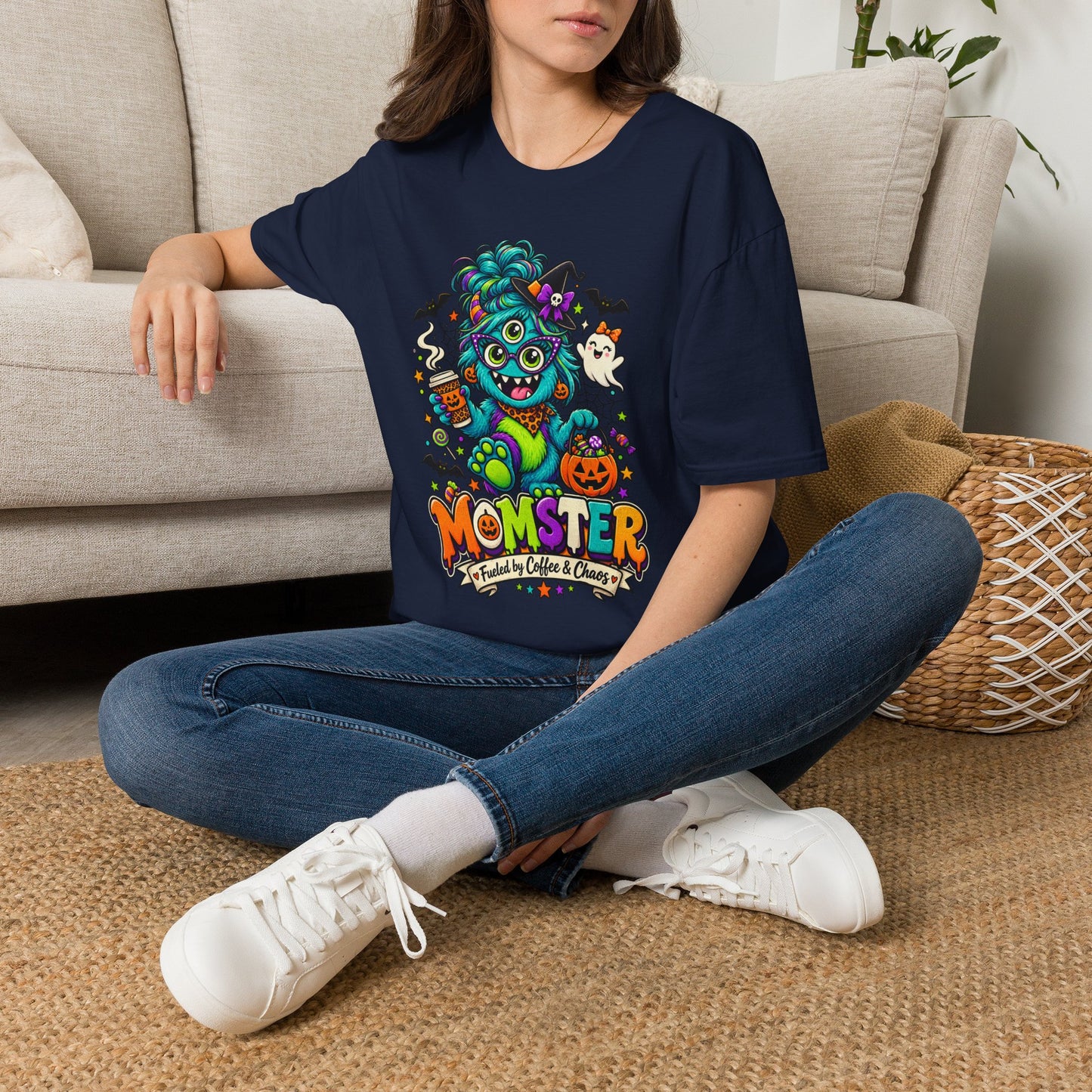 Monster Mom Halloween T-Shirt — Cute Three-Eyed Momster Graphic Tee
