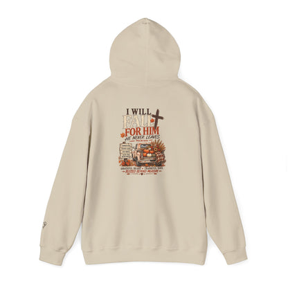 Fall For Him Autumn Pumpkin Unisex Hooded Sweatshirt