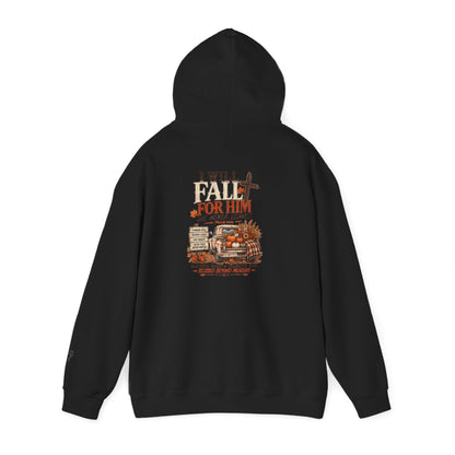 Fall For Him Autumn Pumpkin Unisex Hooded Sweatshirt
