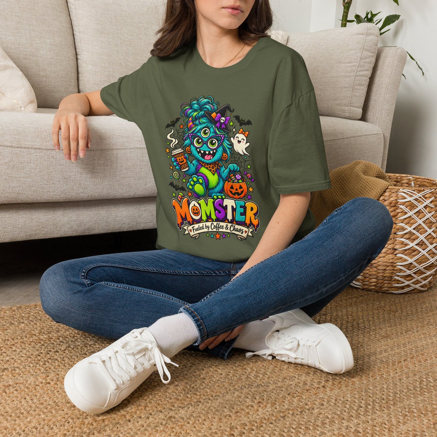 Monster Mom Halloween T-Shirt — Cute Three-Eyed Momster Graphic Tee
