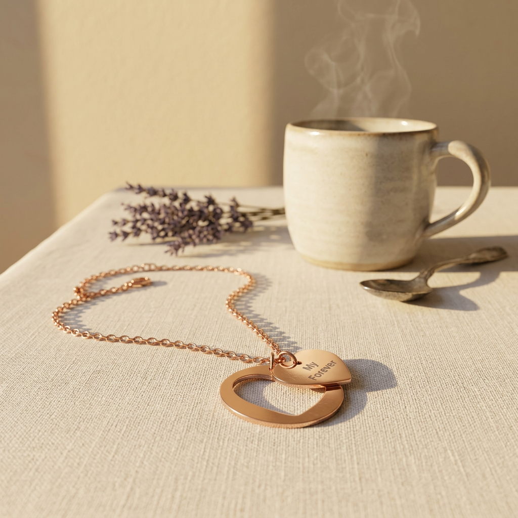 To My Wife Heart Necklace, Personalized Engraved Necklace for Wife, Anniversary Gift for Her, Romantic Wife Gift, Christian Jewelry
