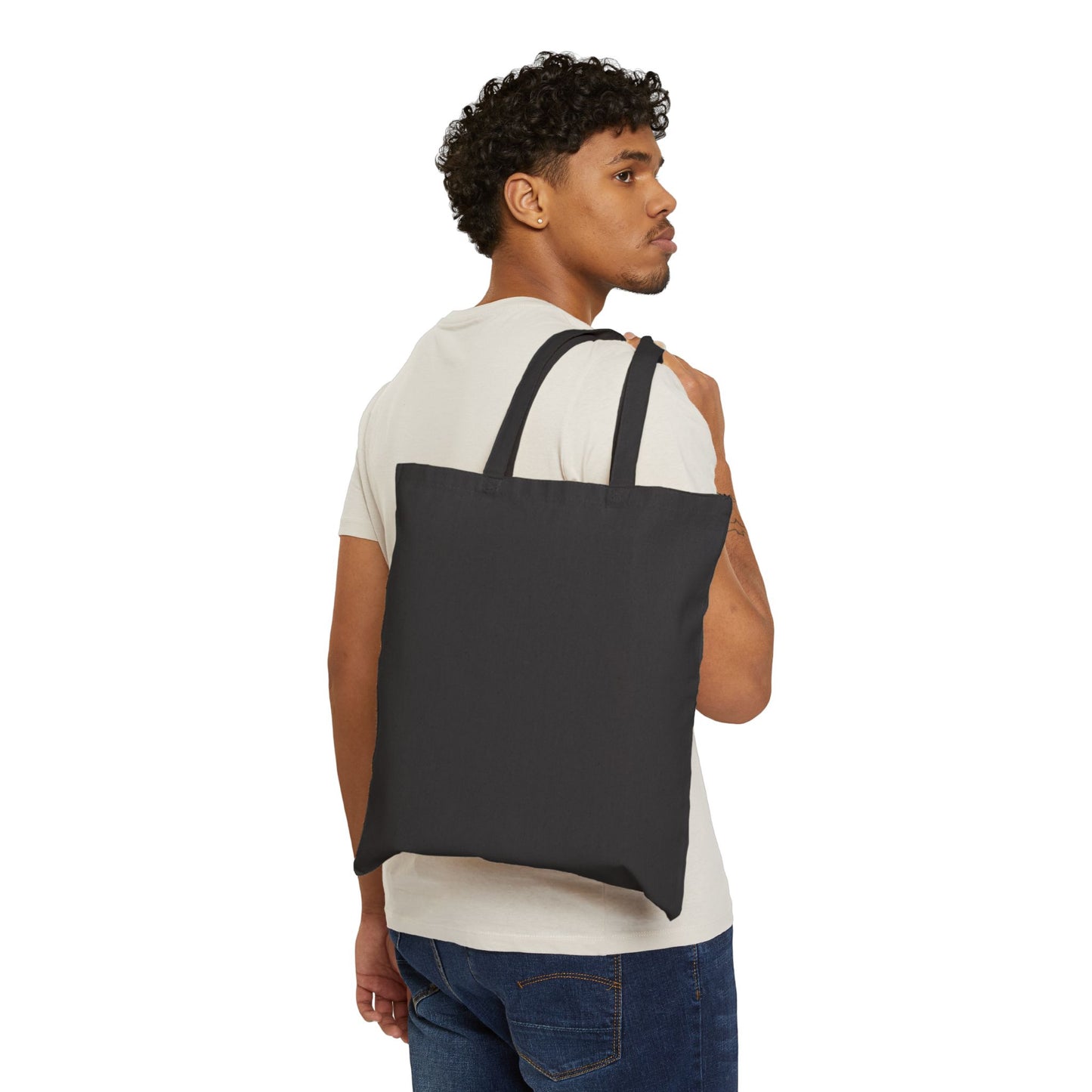 Faith Fall Tote Bag — "I Will Fall For Him He Never Leaves" Christian Autumn Canvas Tote