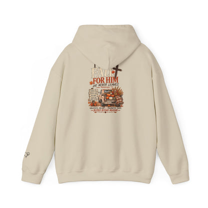 Fall For Him Autumn Pumpkin Unisex Hooded Sweatshirt