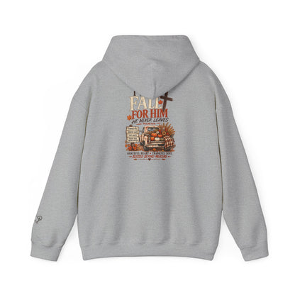 Fall For Him Autumn Pumpkin Unisex Hooded Sweatshirt