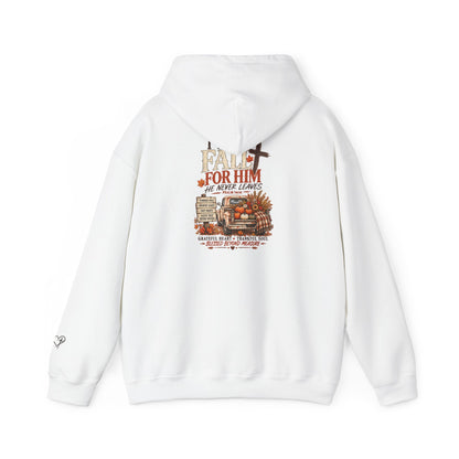 Fall For Him Autumn Pumpkin Unisex Hooded Sweatshirt