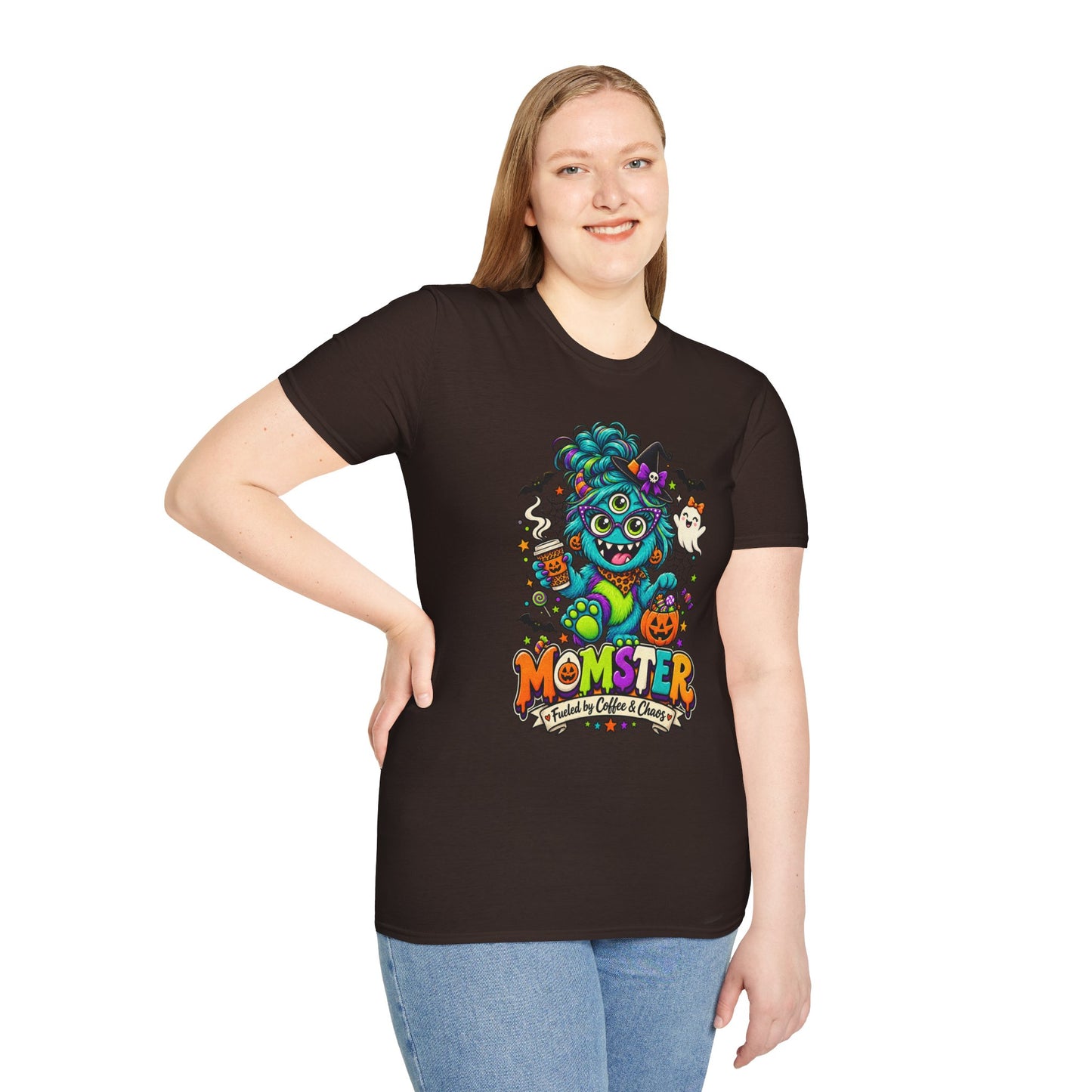Monster Mom Halloween T-Shirt — Cute Three-Eyed Momster Graphic Tee