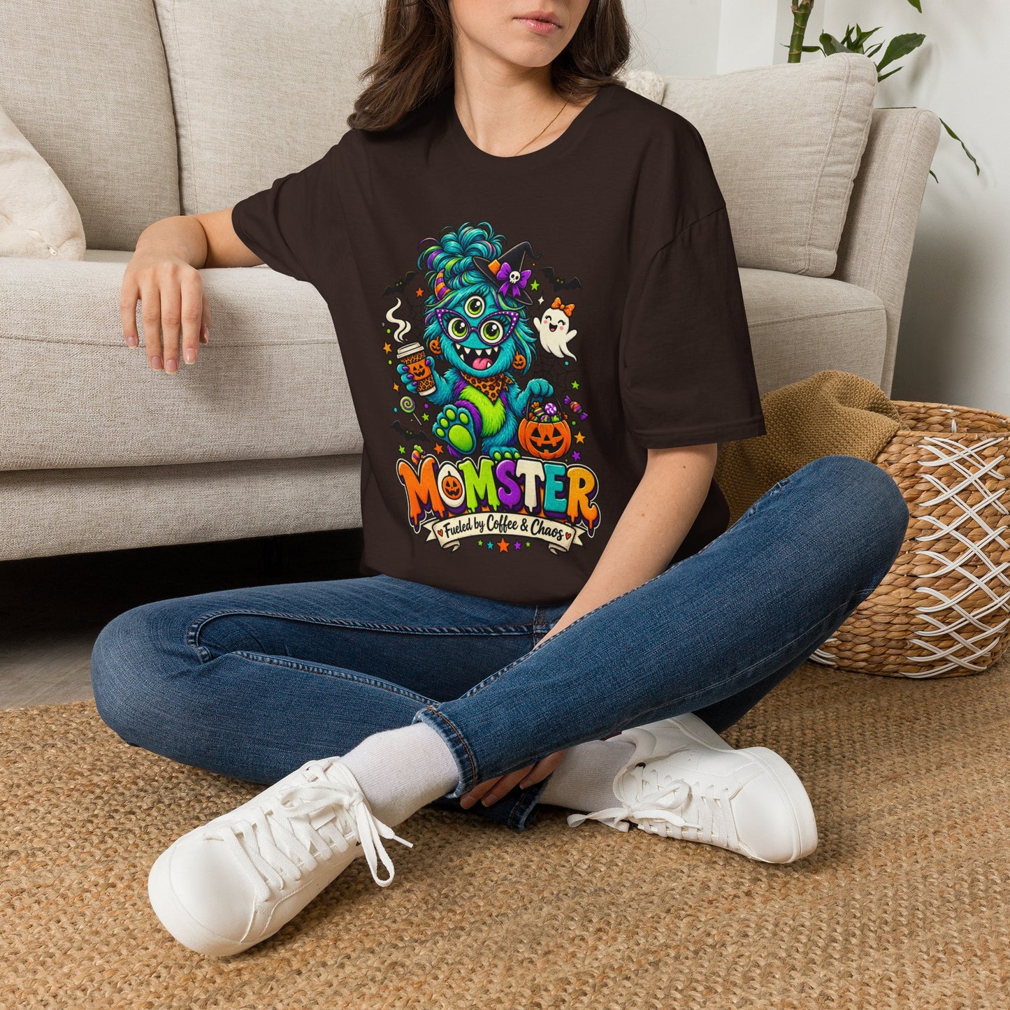 Monster Mom Halloween T-Shirt — Cute Three-Eyed Momster Graphic Tee
