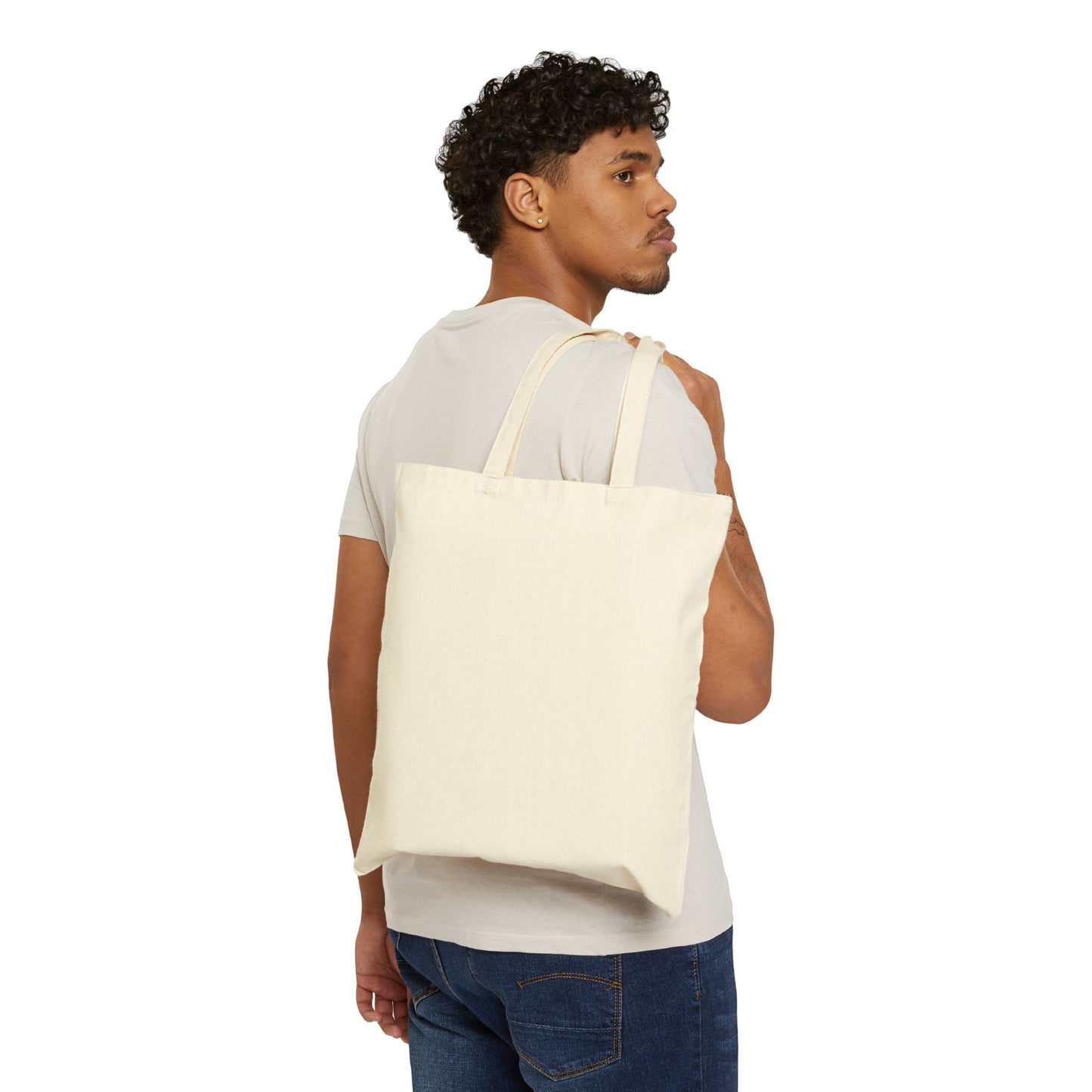 Faith Fall Tote Bag — "I Will Fall For Him He Never Leaves" Christian Autumn Canvas Tote
