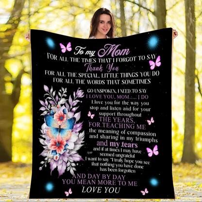 To My Mom | Fleece Blanket