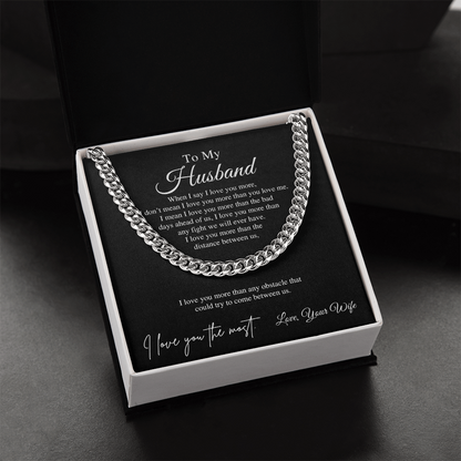 To My Husband | Cuban Link Chain