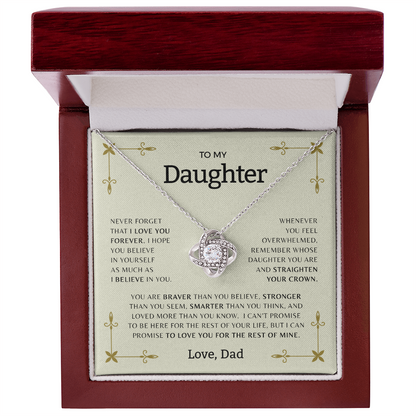 To My Daughter | Love Knot Necklace