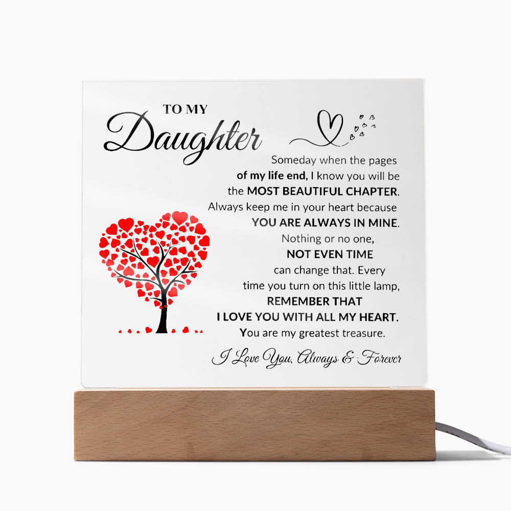 To My Daughter | Square Acrylic Plaque