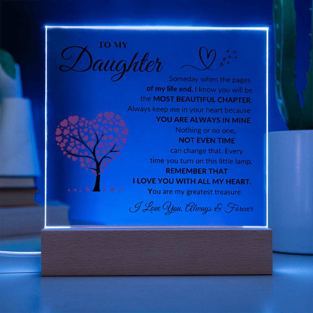 To My Daughter | Square Acrylic Plaque