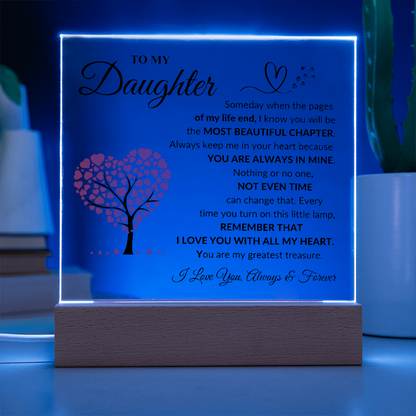 To My Daughter | Square Acrylic Plaque