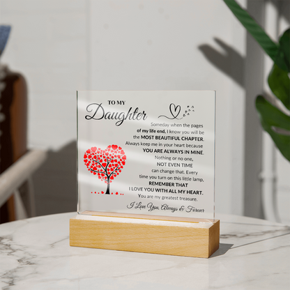 To My Daughter | Square Acrylic Plaque