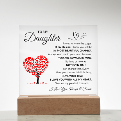 To My Daughter | Square Acrylic Plaque