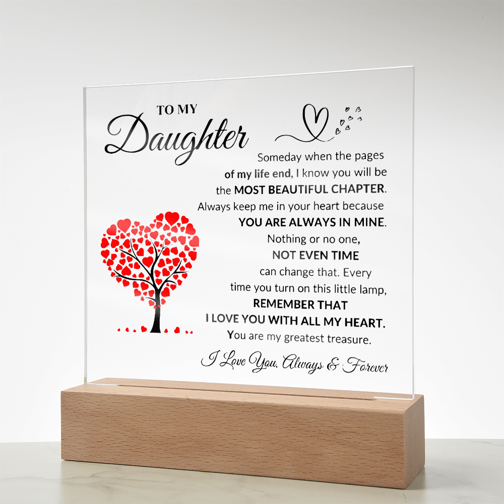 To My Daughter | Square Acrylic Plaque