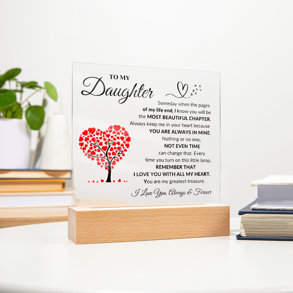 To My Daughter | Square Acrylic Plaque