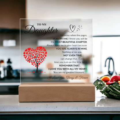 To My Daughter | Square Acrylic Plaque
