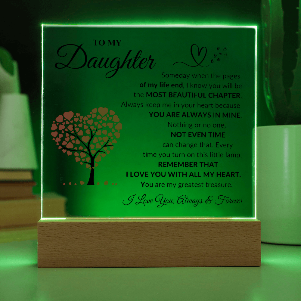 To My Daughter | Square Acrylic Plaque