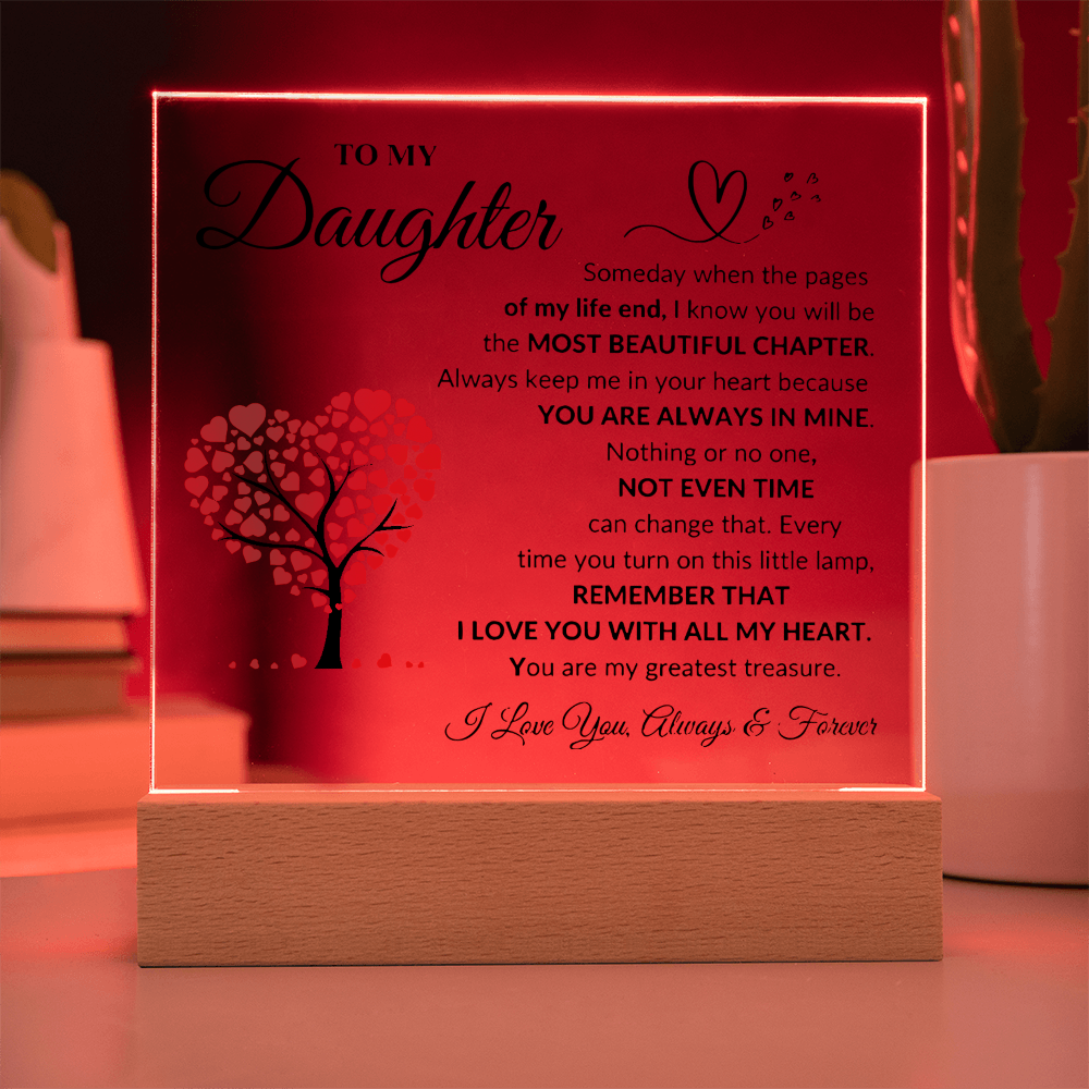 To My Daughter | Square Acrylic Plaque