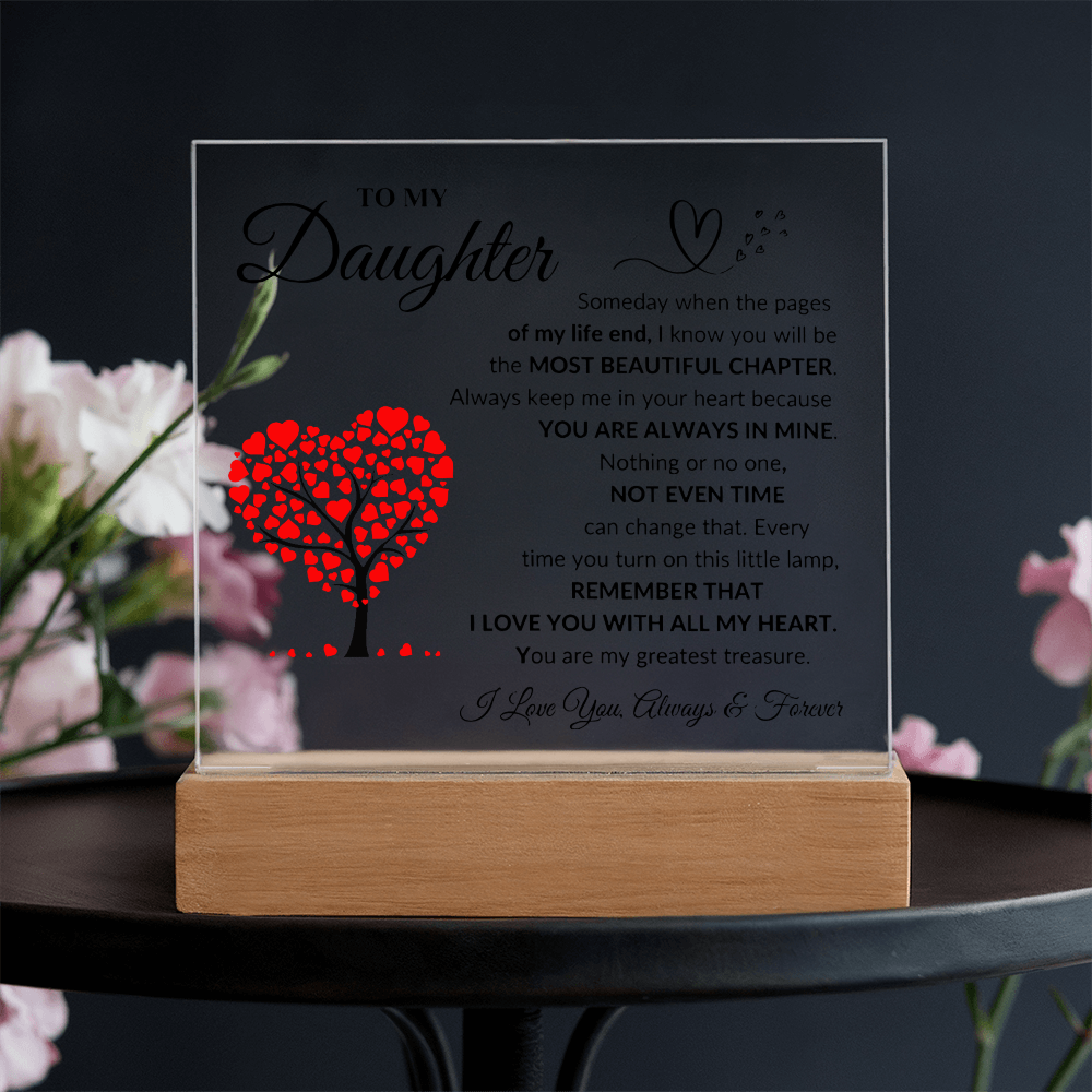 To My Daughter | Square Acrylic Plaque