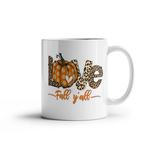 Love Fall Y'all | White Ceramic Mug