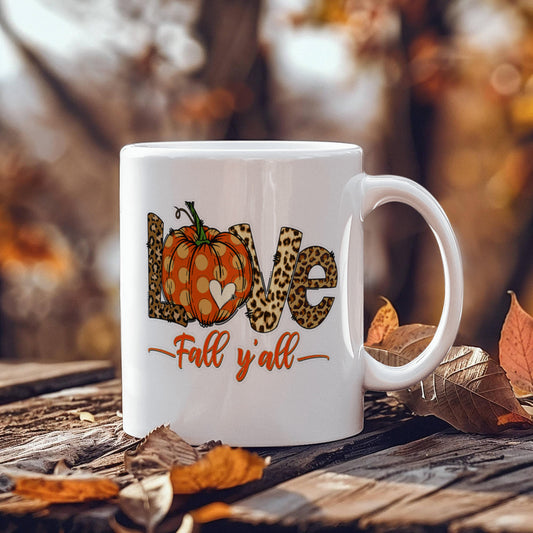 Love Fall Y'all | White Ceramic Mug