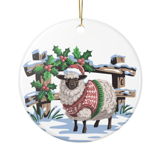 Cozy Sheep Christmas Ornament