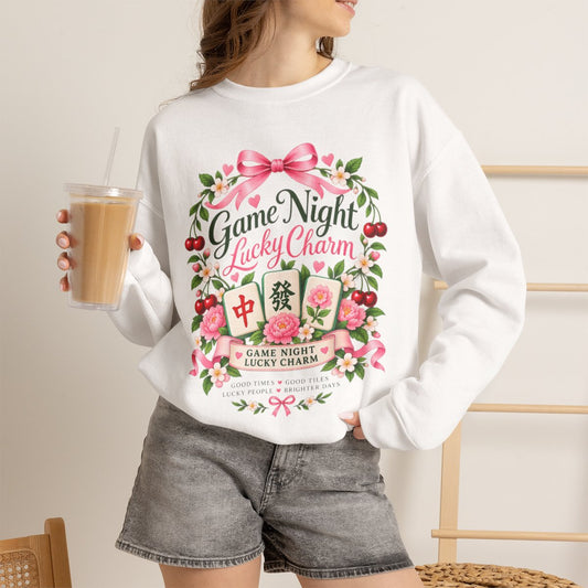 Game Night Lucky Charm Sweatshirt, Mahjong Game Shirt,