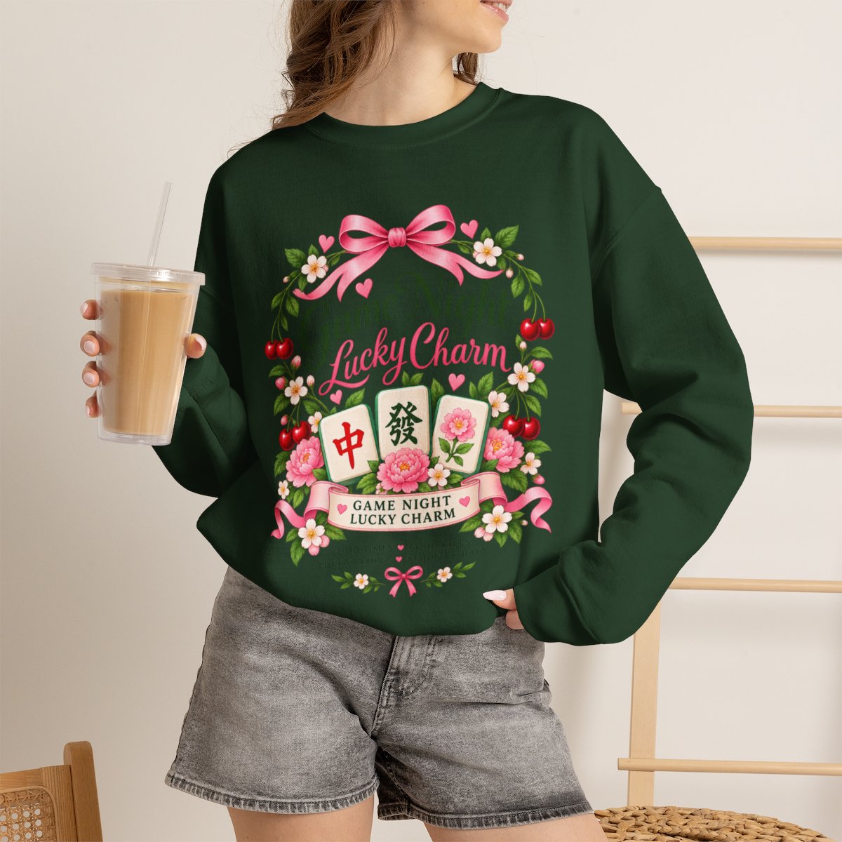 Game Night Lucky Charm Sweatshirt, Mahjong Game Shirt,